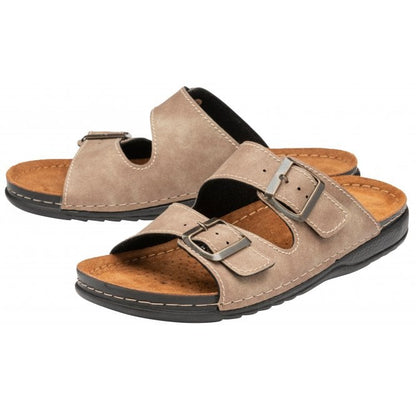  Taupe George Mule Sandals | Lotus 