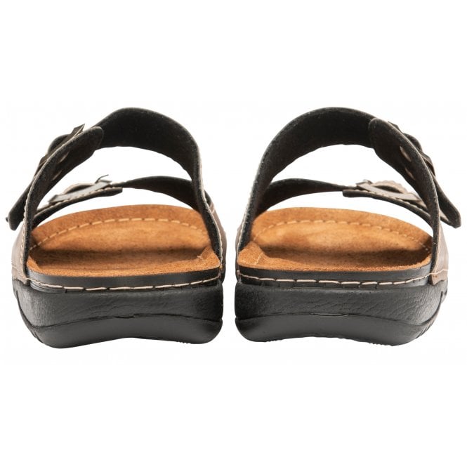  Taupe George Mule Sandals | Lotus 