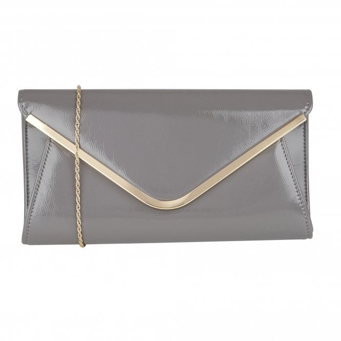  Taupe Patent Sommerton Clutch Bag | Lotus
