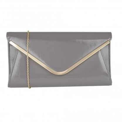  Taupe Patent Sommerton Clutch Bag | Lotus