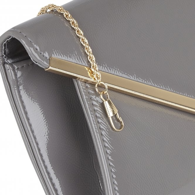  Taupe Patent Sommerton Clutch Bag | Lotus