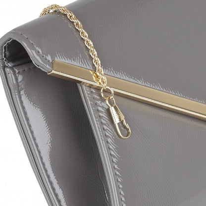  Taupe Patent Sommerton Clutch Bag | Lotus