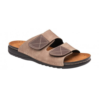  Taupe Textile Jeff Sandals | Lotus 