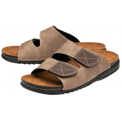  Taupe Textile Jeff Sandals | Lotus 