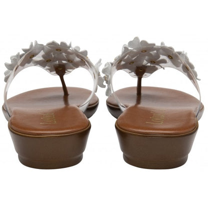  White Brittany Toe-Post Sandals | Lotus