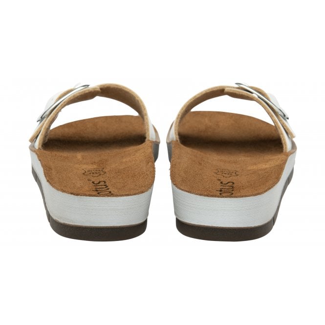  White Dasha Open-Toe Mule Sandals | Lotus