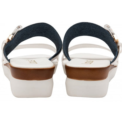  White & Denim Giovanna Mule Sandals | Lotus