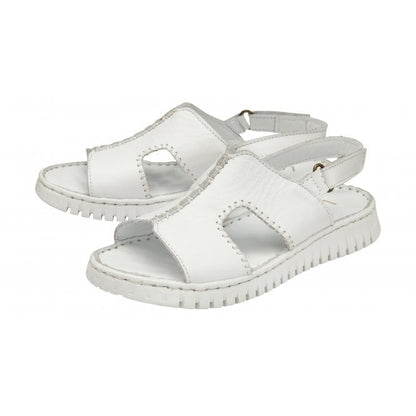  White Leather Astrid Slingback Sandals | Lotus