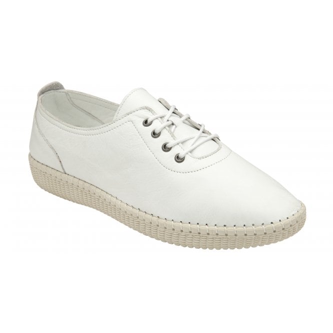  White Leather Juliana Lace-Up Shoes | Lotus
