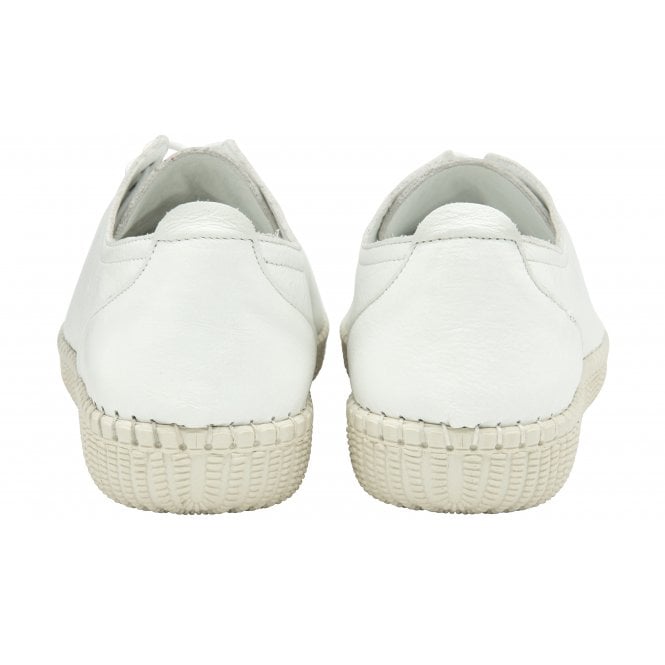  White Leather Juliana Lace-Up Shoes | Lotus
