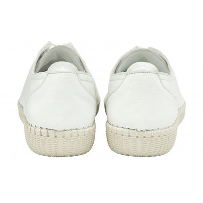  White Leather Juliana Lace-Up Shoes | Lotus