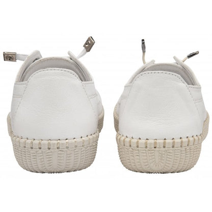  White Leather Kamari Casual Shoes | Lotus
