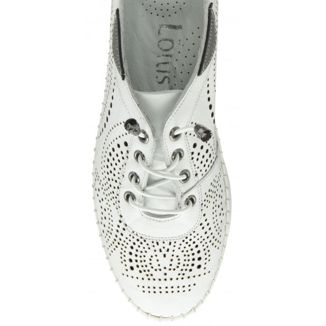  White Leather Katya Casual Shoes | Lotus