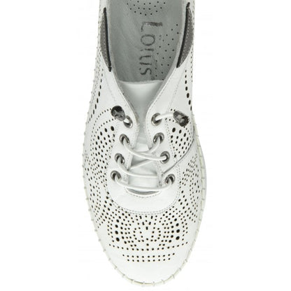  White Leather Katya Casual Shoes | Lotus