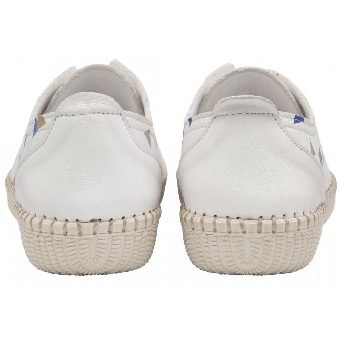  White Leather Kay Lace-Up Shoes | Lotus