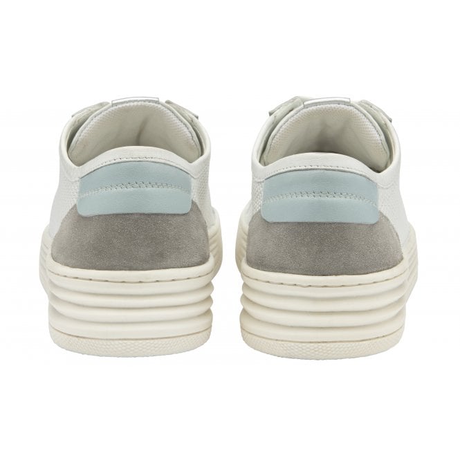  White Leather Sylvia Lace-Up Trainers | Stressless By Lotus