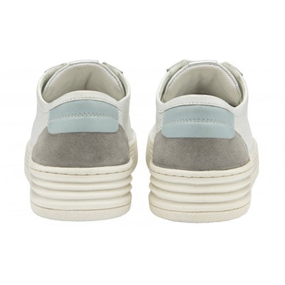  White Leather Sylvia Lace-Up Trainers | Stressless By Lotus