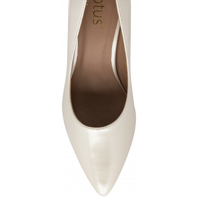  White Pearl Patent Roma Court Shoes | Lotus
