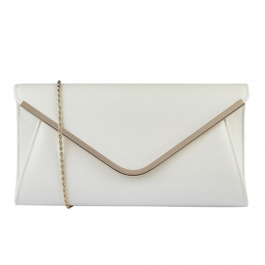  White Smooth Sommerton Clutch Bag | Lotus