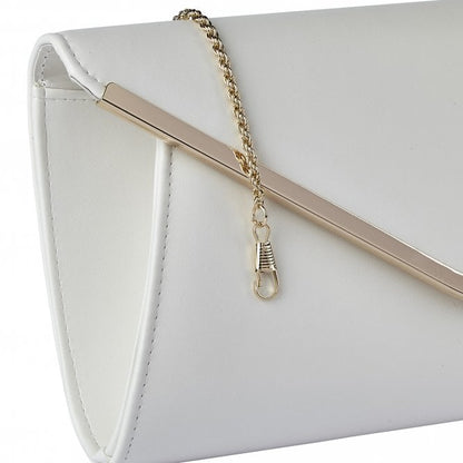  White Smooth Sommerton Clutch Bag | Lotus