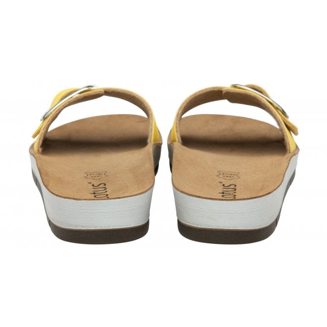  Yellow Dasha Open-Toe Mule Sandals | Lotus