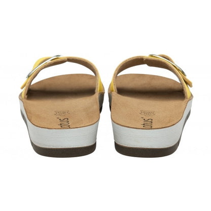  Yellow Dasha Open-Toe Mule Sandals | Lotus