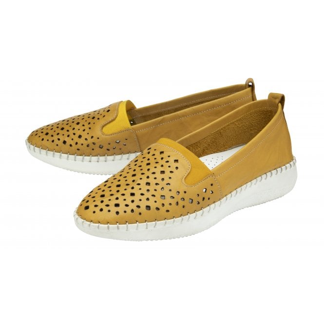  Yellow Leather Francesca Slip-On Shoes | Lotus