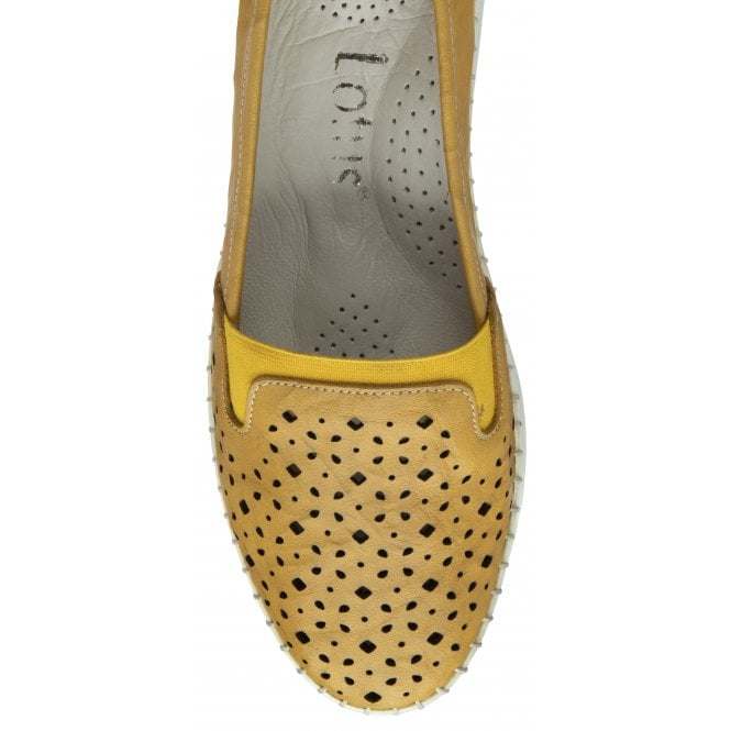  Yellow Leather Francesca Slip-On Shoes | Lotus